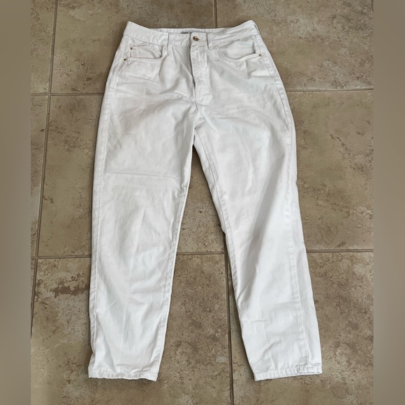 Zara Denim - White straight leg pants